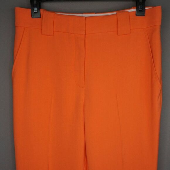 New A.L.C. Kennedy Straight Leg Trousers in Clementine Orange size 4 - Picture 3 of 16